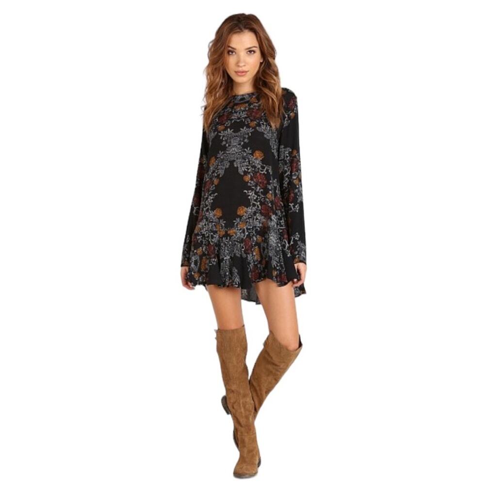 Free People XS Smooth Talker Tunic Raven Style# OB414983 HOBO Flowy